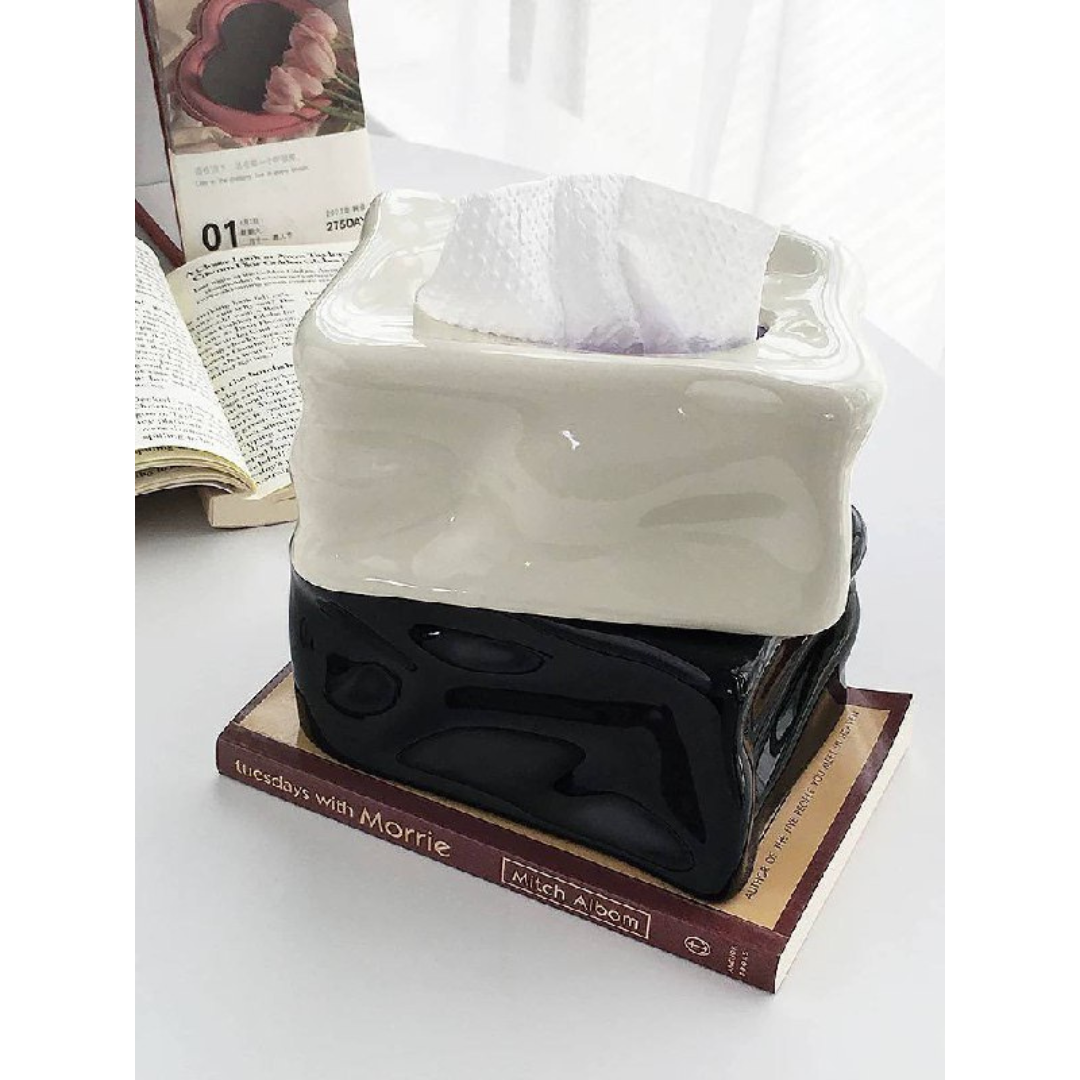 porcelain tissue box