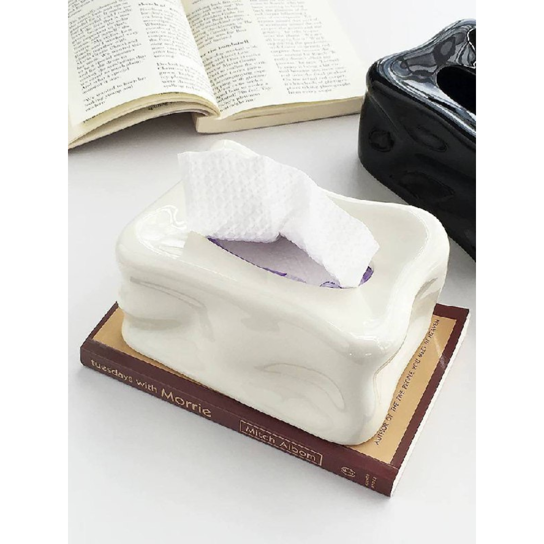 porcelain tissue box