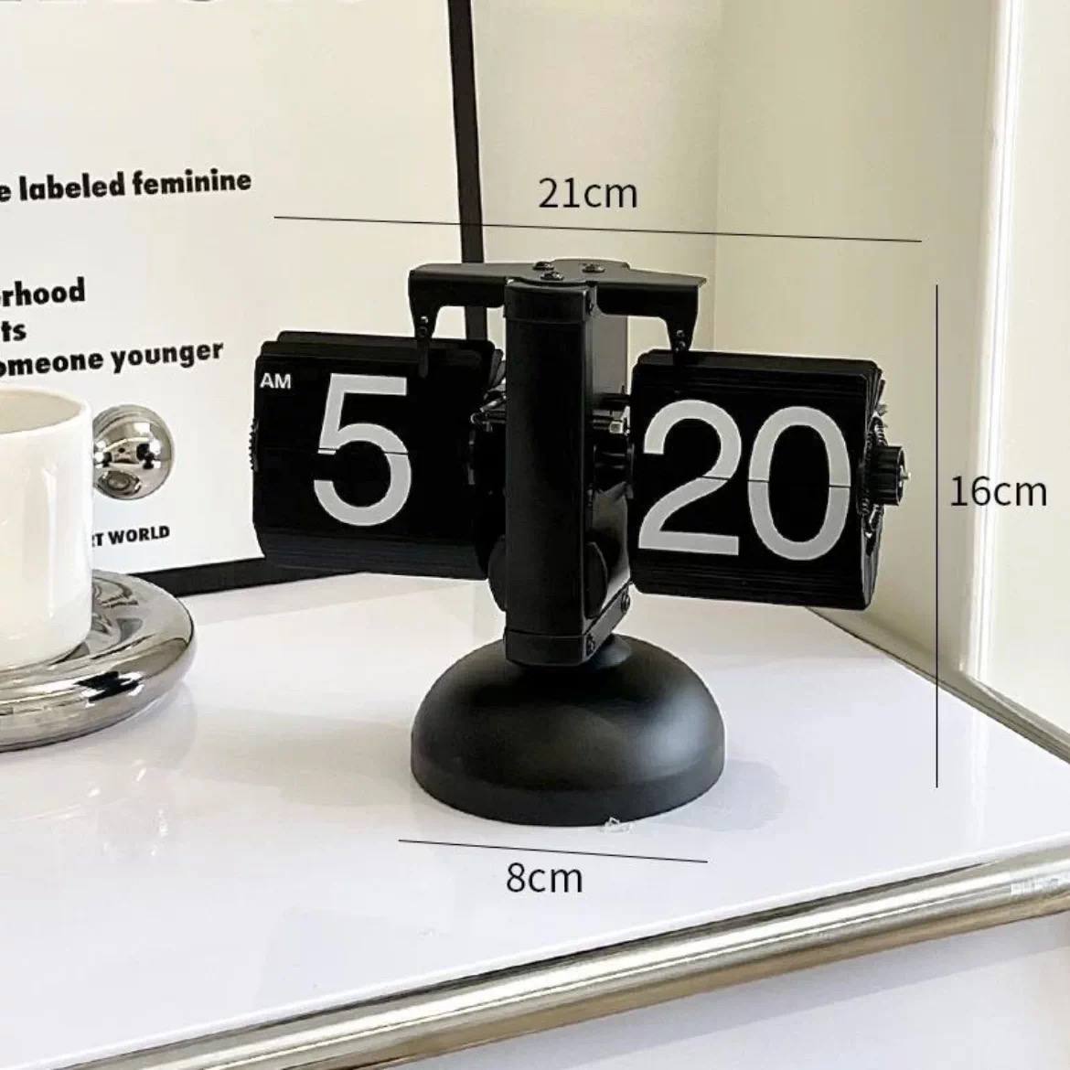 Retro Mechanical Auto Flip Desk Clock-MM180