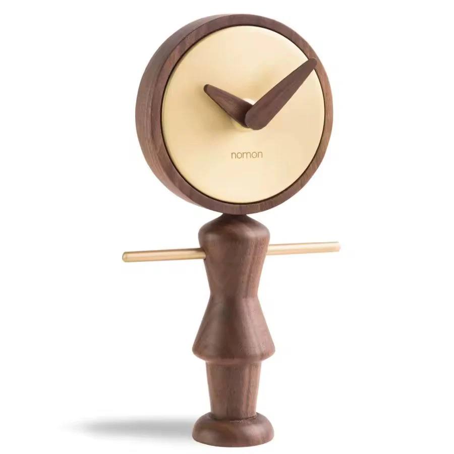 Wooden Stainless Desktop Clock