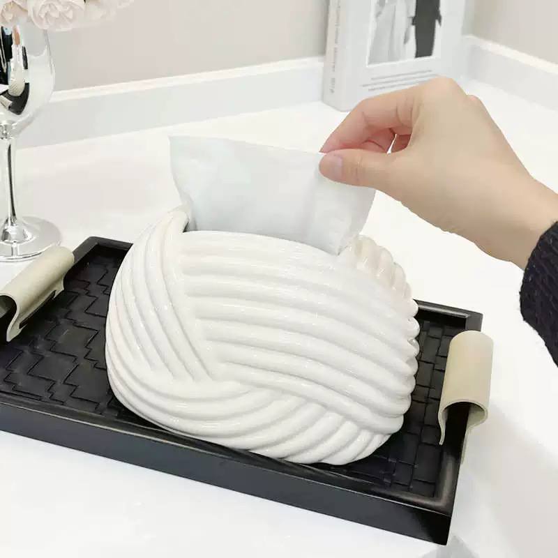 porcelain tissue box