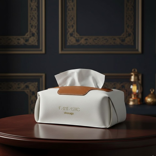 Leather tissue box - S57
