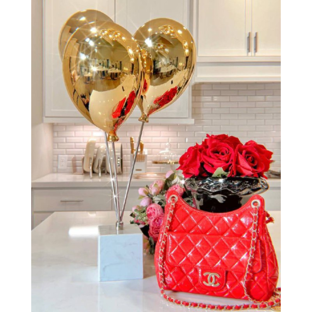 Golden Balloons Sculpture Decor- KP027
