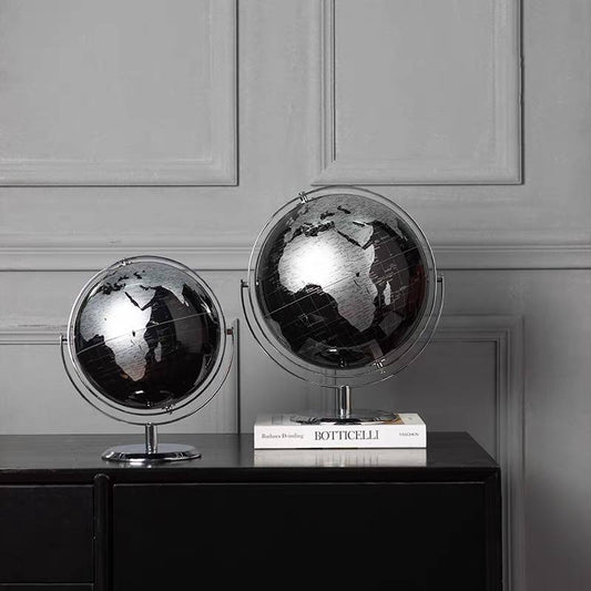 Elegant Black & Silver Globe – MM181