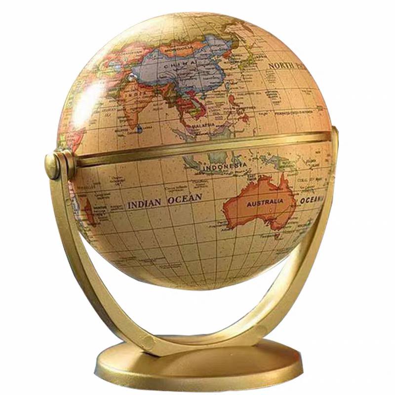 Modern Mini Metallic Rotating Desk Globe-MM174