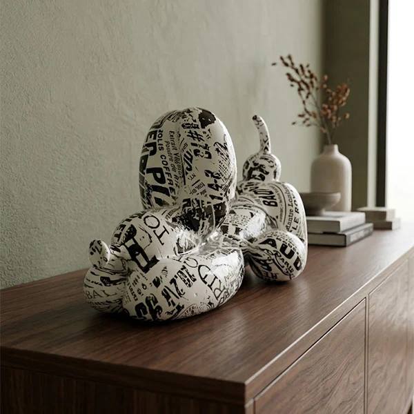 The Graffiti Balloon Dog Figurine-MM191