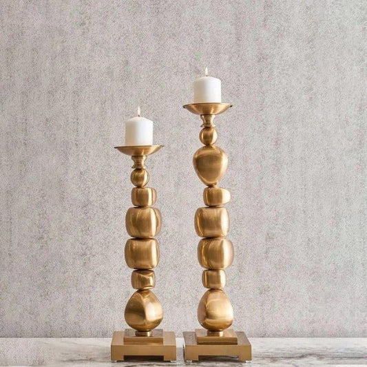 Imported Stainless Steel Candlestick Set - BH28