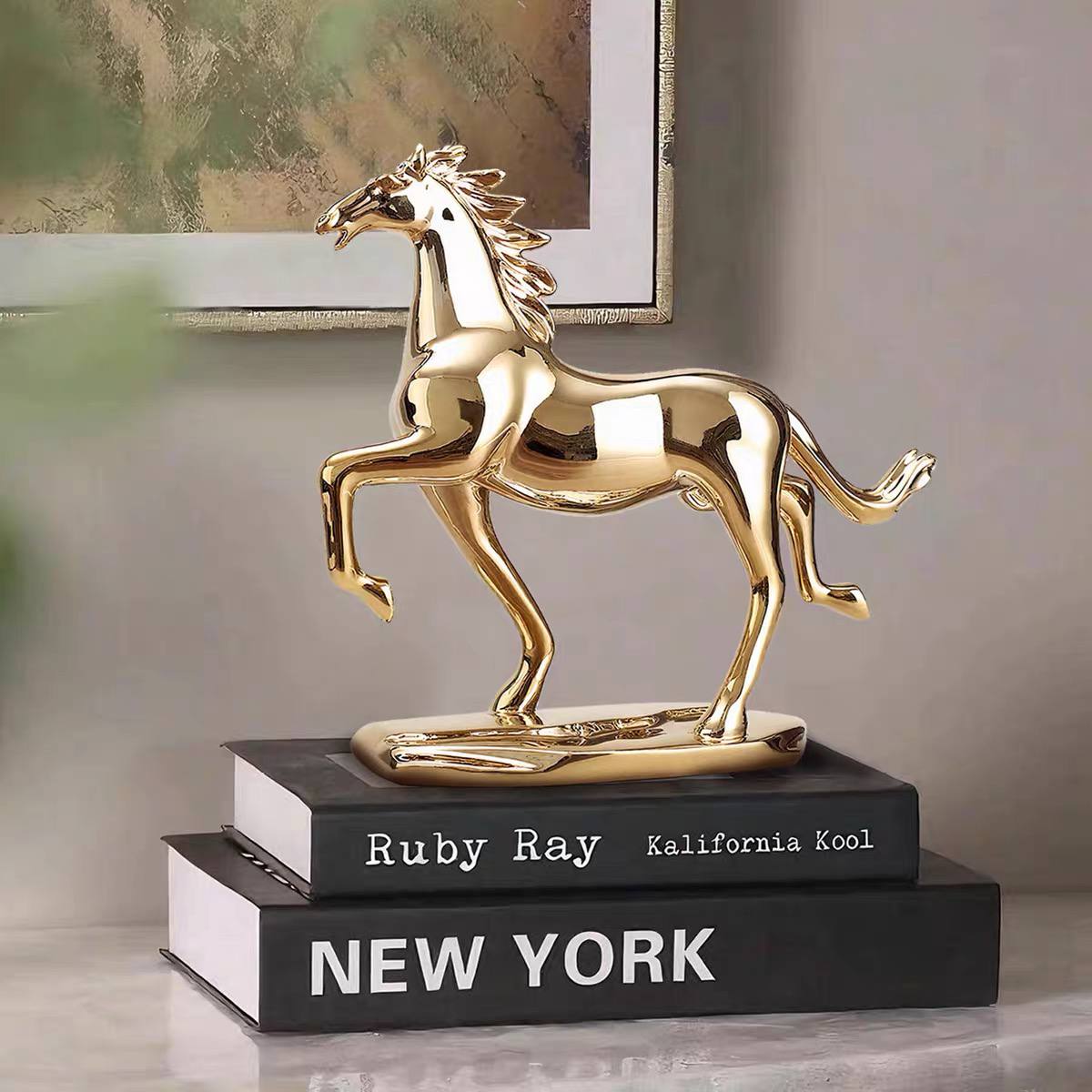 Gold horse decor