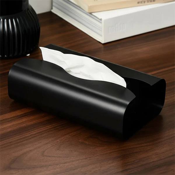Modern Curved Metal Tissue Box Cover-MM112