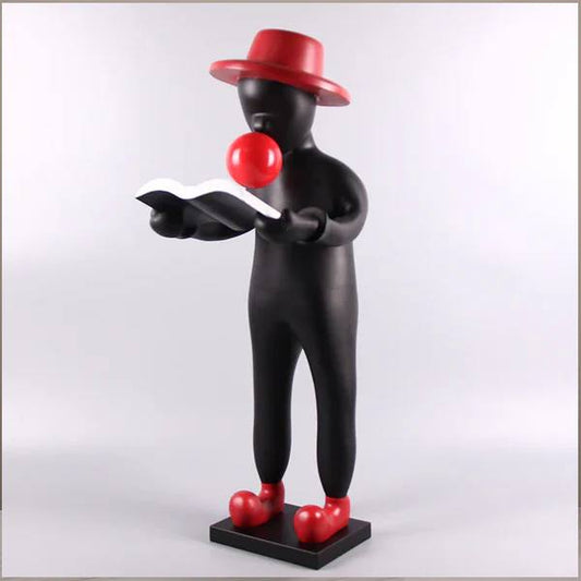 Minimalist Reader Figurine (Black & Red)-MM111