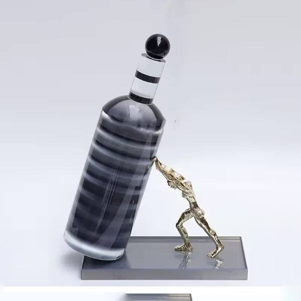 Abstract Wine Bottle Holder Sculpture-MM119