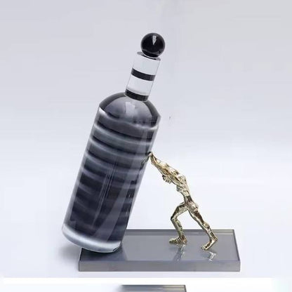 Abstract Wine Bottle Holder Sculpture-MM119