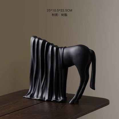 Horse statue decorated