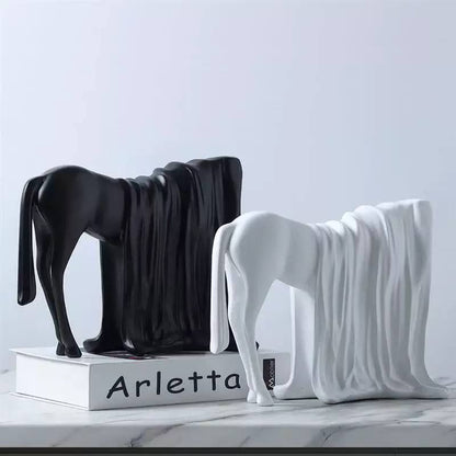 Horse statue decorated