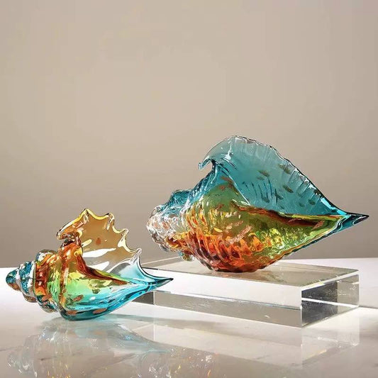 Luxury Gradient Glass Conch Shell Set-MM113