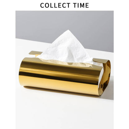 Modern Curved Metal Tissue Box Cover-MM112