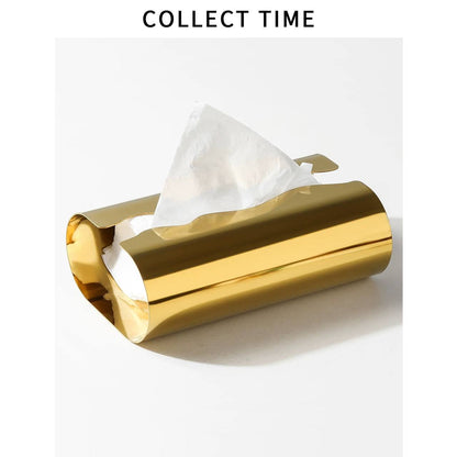 Modern Curved Metal Tissue Box Cover-MM112
