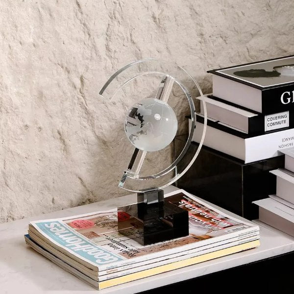 Modern Crystal Globe Sculpture-MM124
