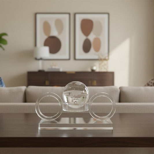 Modern Crystal Globe Sculpture-MM125