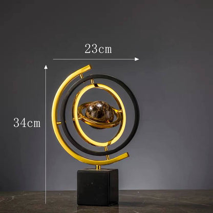 Celestial Gyroscopic Metal Decor Sculpture-MM232