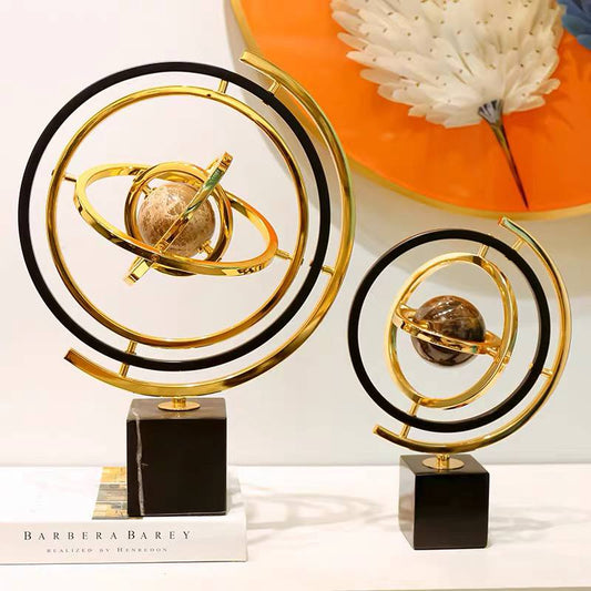 Celestial Gyroscopic Metal Decor Sculpture-MM232