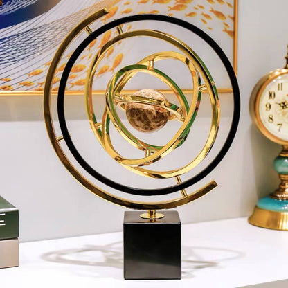 Celestial Gyroscopic Metal Decor Sculpture-MM232