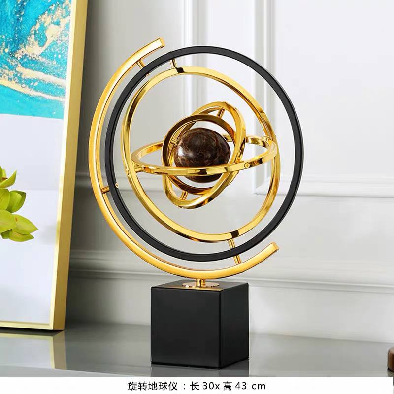 Celestial Gyroscopic Metal Decor Sculpture-MM232