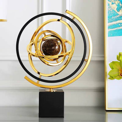 Celestial Gyroscopic Metal Decor Sculpture-MM232