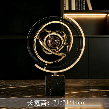 Celestial Gyroscopic Metal Decor Sculpture-MM232