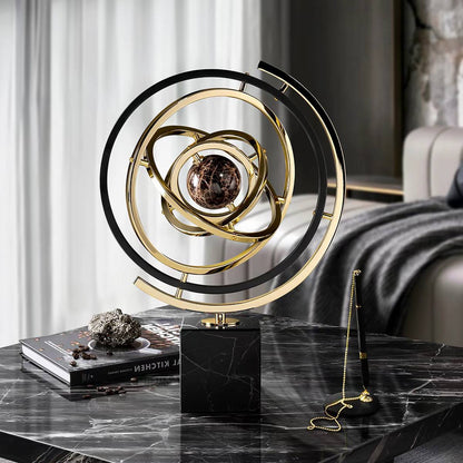 Celestial Gyroscopic Metal Decor Sculpture-MM232