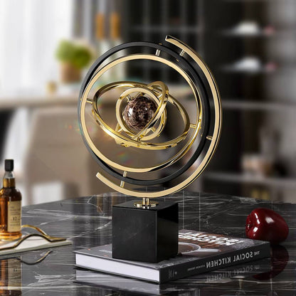 Celestial Gyroscopic Metal Decor Sculpture-MM232