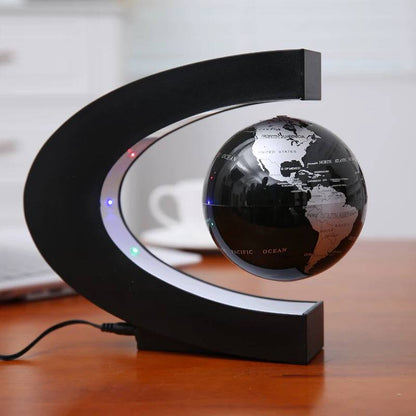 Floating magnetic globe with LED technology