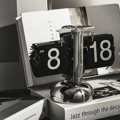 Retro Mechanical Auto Flip Desk Clock-MM180