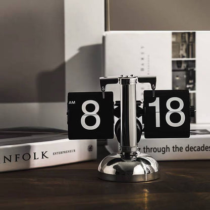 Retro Mechanical Auto Flip Desk Clock-MM180