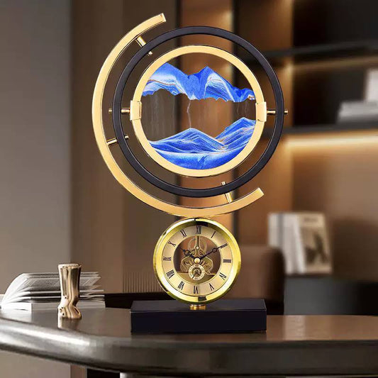 METALLIC SANDS TIMEPEICE WITH CLOCK