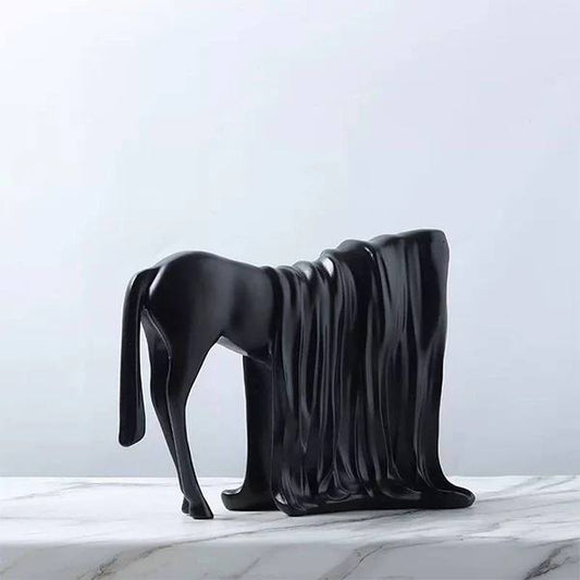 Horse statue decorated