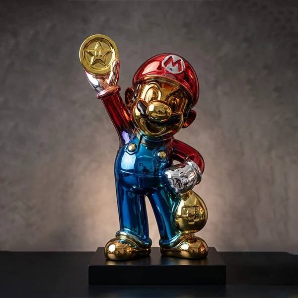 Luxury Chrome Mario Porcelain Figurine-GH104